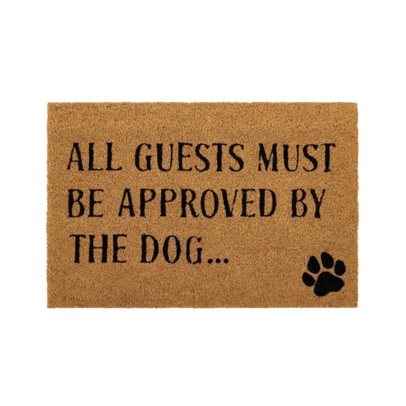 PVC Back "All Guests" Coir Doormat Brown 40 x 60cm