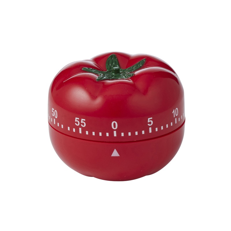 Tomato Plastic 60min Timer Red  7x5cm