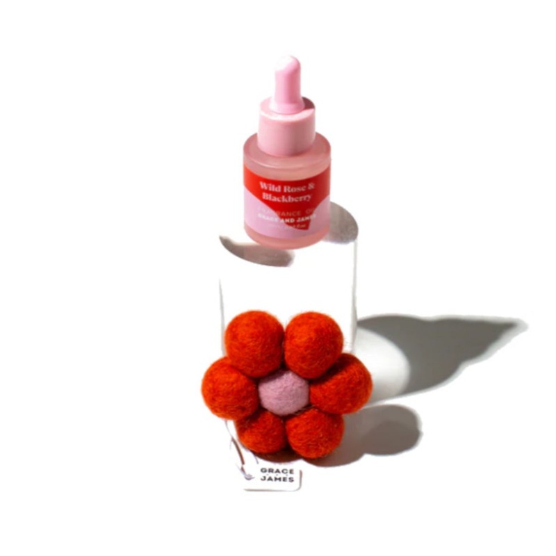 Grace and James Bloom Wild Rose & Blackberry Felt Air Freshener 20ml