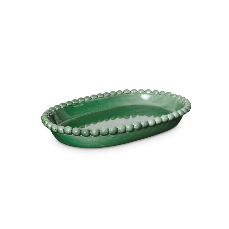 Madras Link Eden Oval Platter Green 31X22X4.5CM