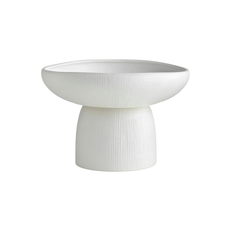 Ecology Bisque Large Footed Bowl 30cm White