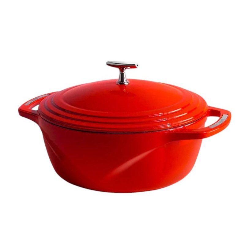 Lodge USA Enamel Round Casserole Red 5.6L
