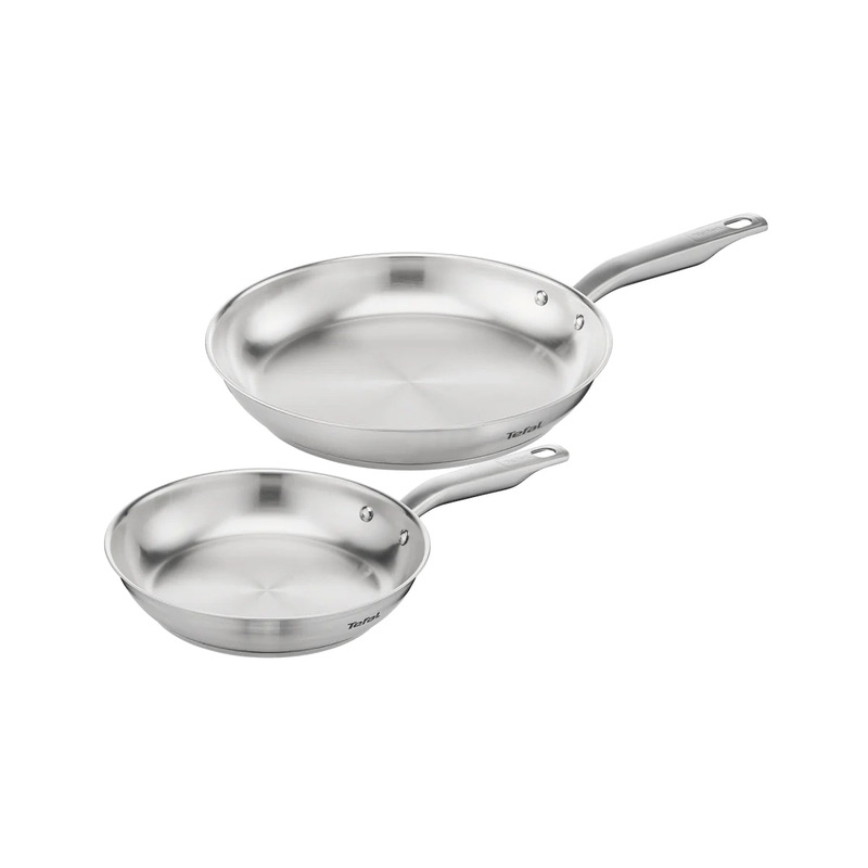 Tefal Virtuoso Induction Stainless Steel Frypan Set 24/28cm