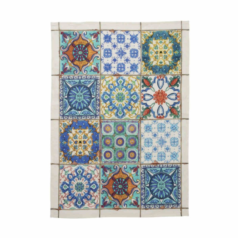 Tessitura Toscana Telerie Camastra Tea Towel Blue 50x70cm