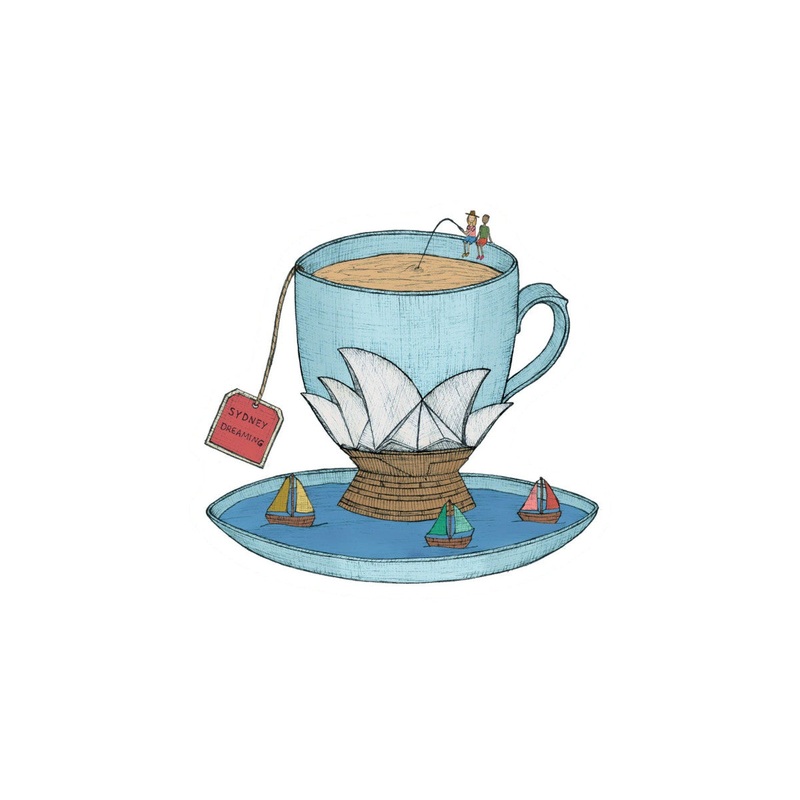 The Nonsense Maker Sydney Teacup Magnet