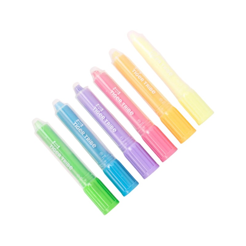 Tiger Tribe Silk Crayons Pastel (Pack of 6)