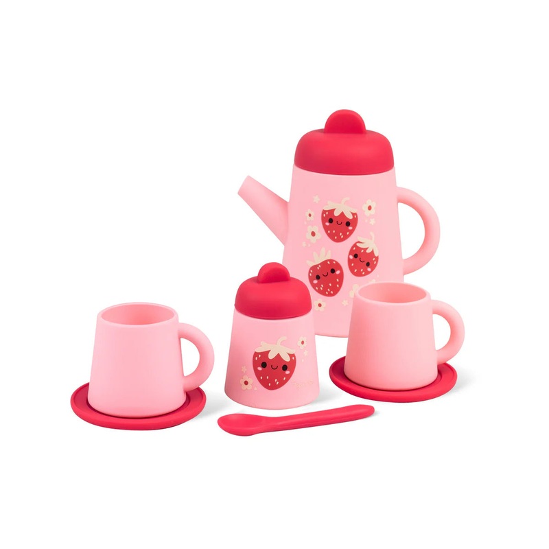 Tiger Tribe Strawberry Patch Silicone Tea Set