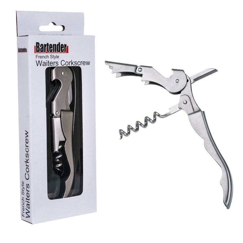 Bartender Stainless Steel Waiters Corkscrew