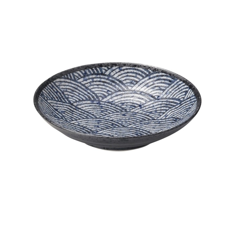 Concept Japan Seikaiha Dinner Plate Indigo 22cm