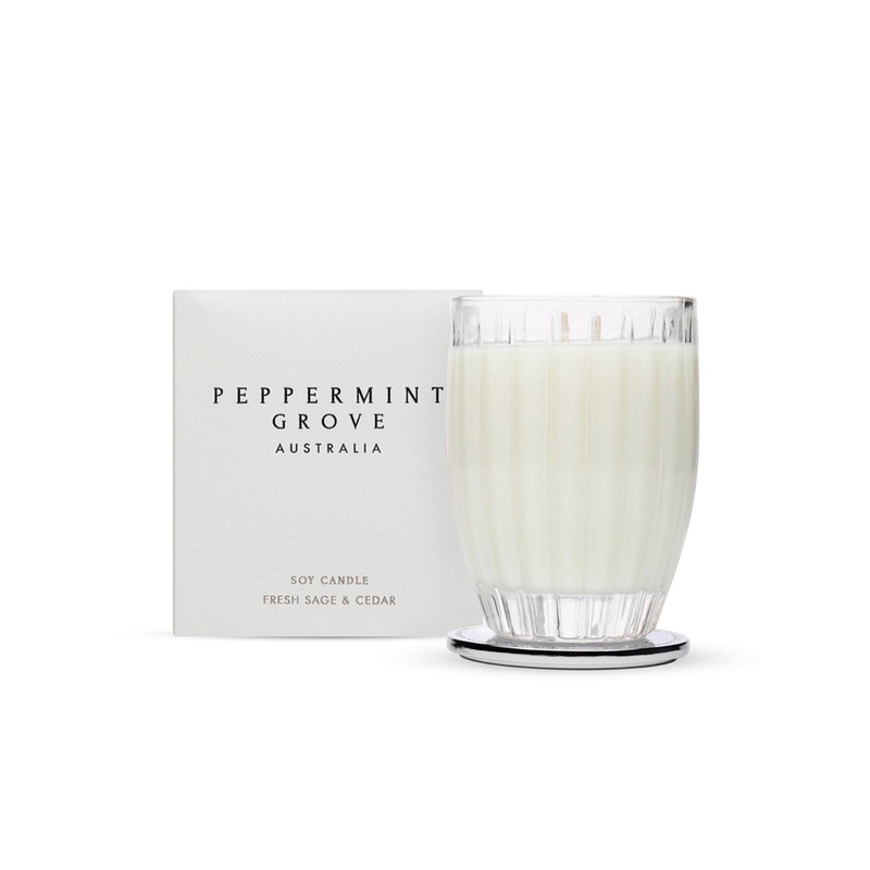 Peppermint Grove Australia Fresh Sage & Cedar Large Candle 350g