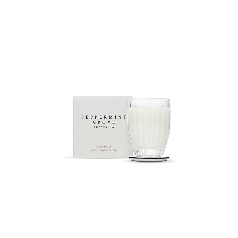 Peppermint Grove Australia Fresh Sage & Cedar Small Candle 60g