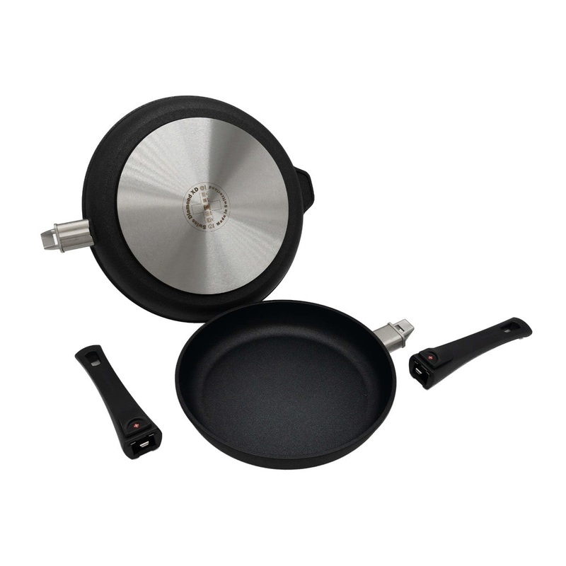 Swiss Diamond Induction XD Nonstick Duo Fry Pans with Detachable Handle 2 Piece Set
