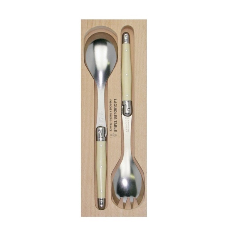 Laguiole Andre Verdier Debutant Salad Servers Ivory