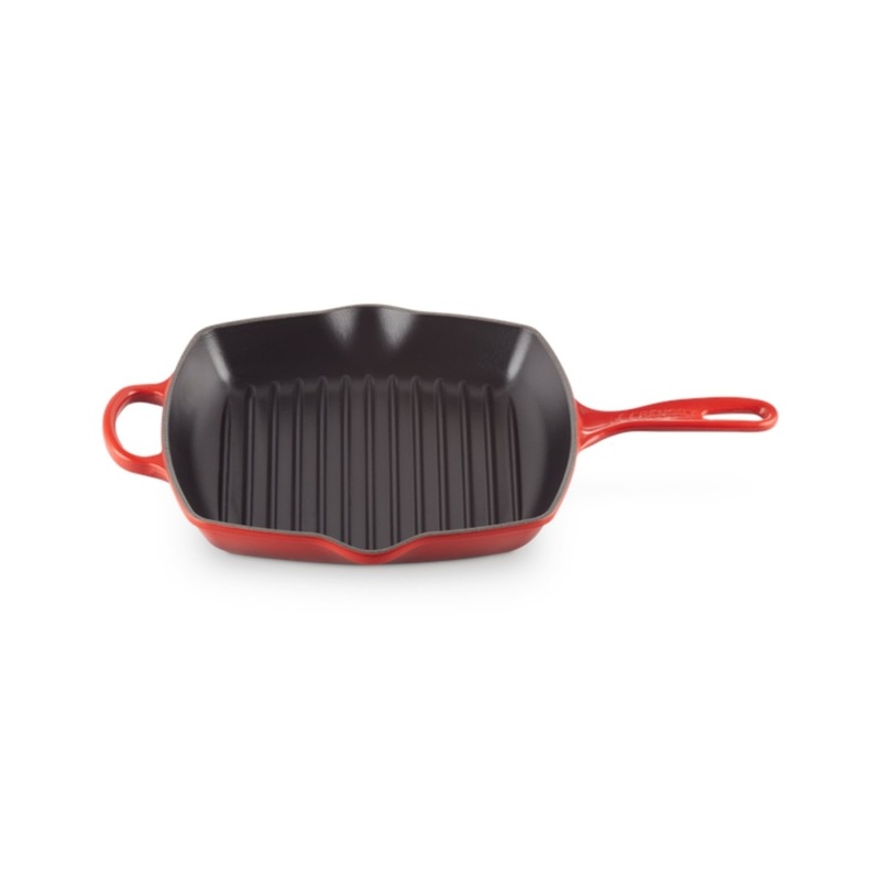 Le Creuset Signature Cast Iron Square Grillit Cerise 26cm