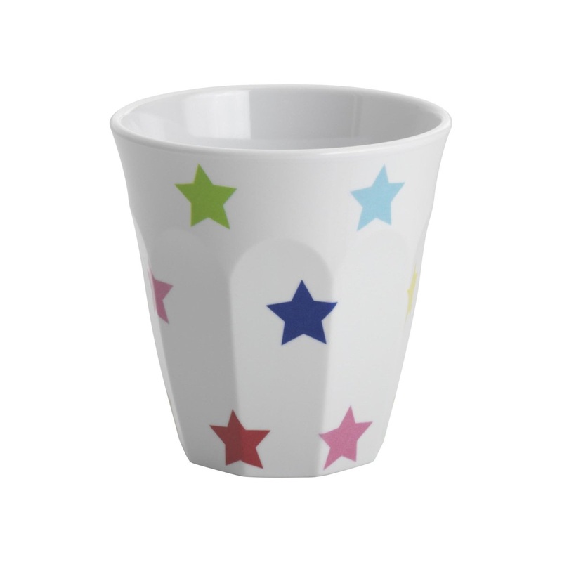 Jab Multicoloured Stars on Tumbler White 300ml