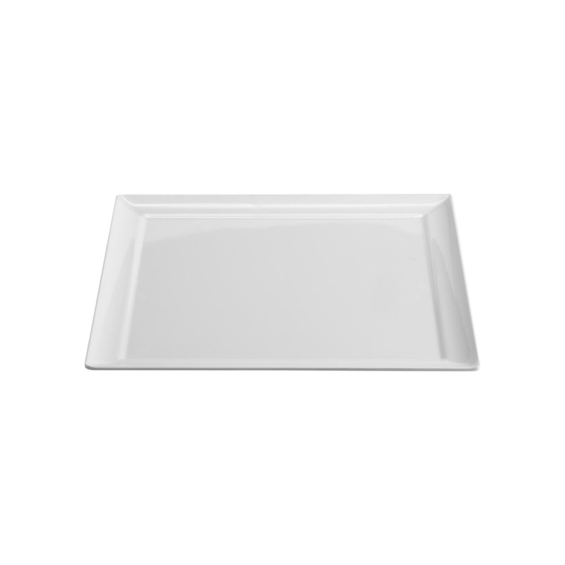Jab Square White Platter 38cm