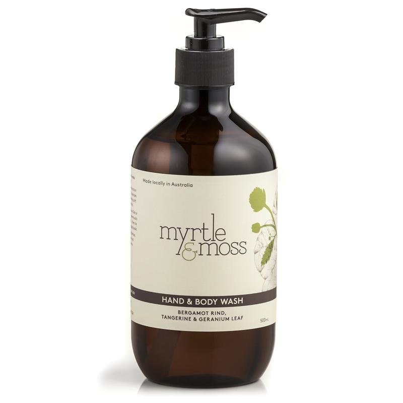 Myrtle and Moss Bergamot Rind, Tangerine & Geranium Leaf Hand & Body Wash 500ml