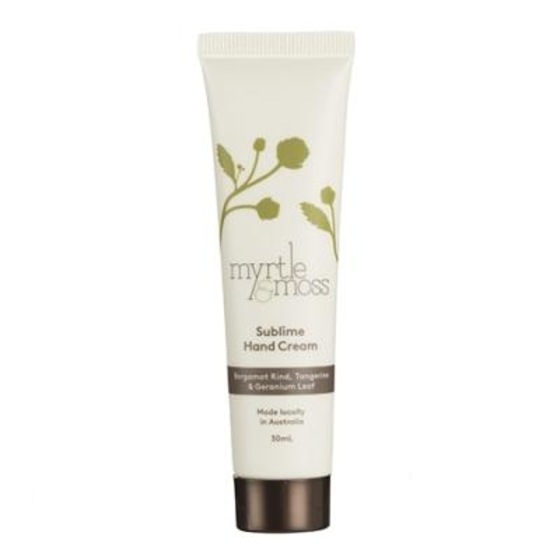 Myrtle and Moss Bergamot Rind, Tangerine & Geranium Leaf Mini Hand Cream 30ml