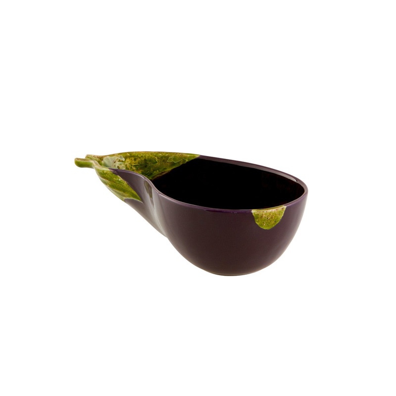 Bordallo Pinheiro Aubergine Salad Bowl Purple 26cm