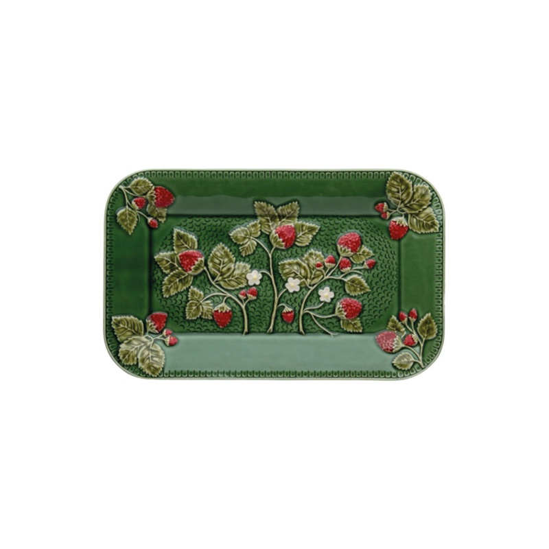 Bordallo Pinheiro Strawberries Rectangular Platter 34cm
