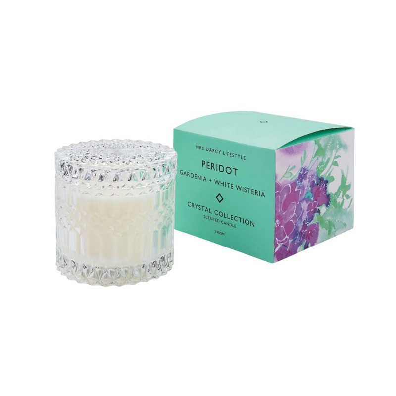 Mrs Darcy Peridot Gardenia + White Wisteria Candle 350g
