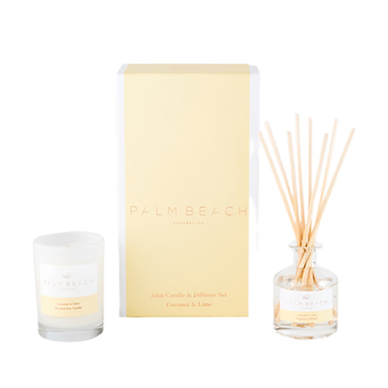 Palm Beach Collection Coconut & Lime Mini Candle and Diffuser Pack