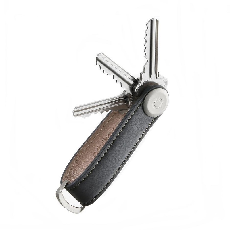 Orbitkey Leather Key Organiser Charcoal