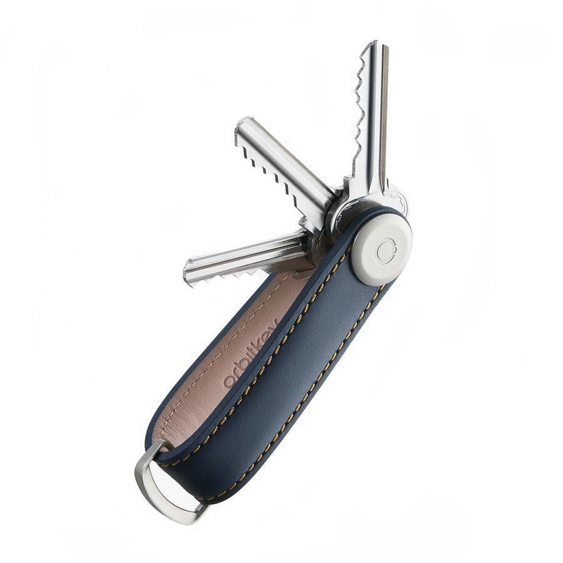Orbitkey Leather Key Organiser Navy