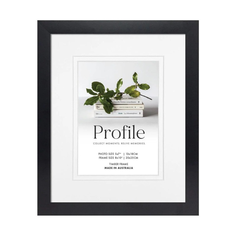 Profile Deluxe Photo Frame Black 13cm x 18cm