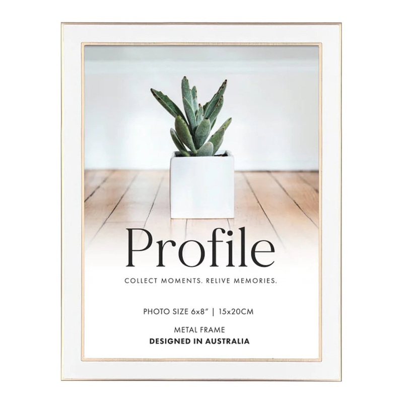 Profile Eternal Metal Photo Frame White/Rose Gold 15cm x 20cm