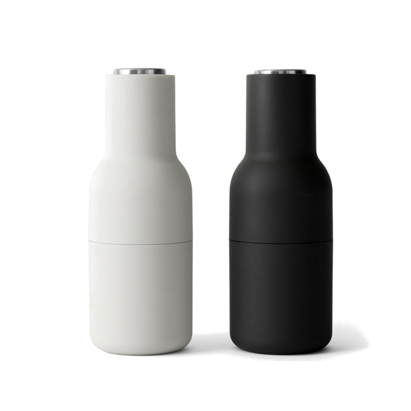 Audo 2 Pack Bottle Grinders Steel Top Ash & Carbon