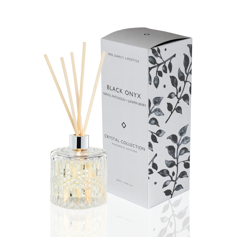 Mrs Darcy Crystal Black Onyx - Neroli, Patchouli + Juniper Berry Diffuser 320ml