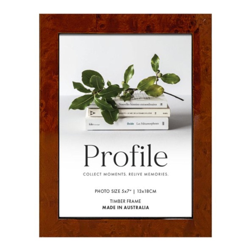 Profile Photo Frame Rich Brown 13 x 18cm