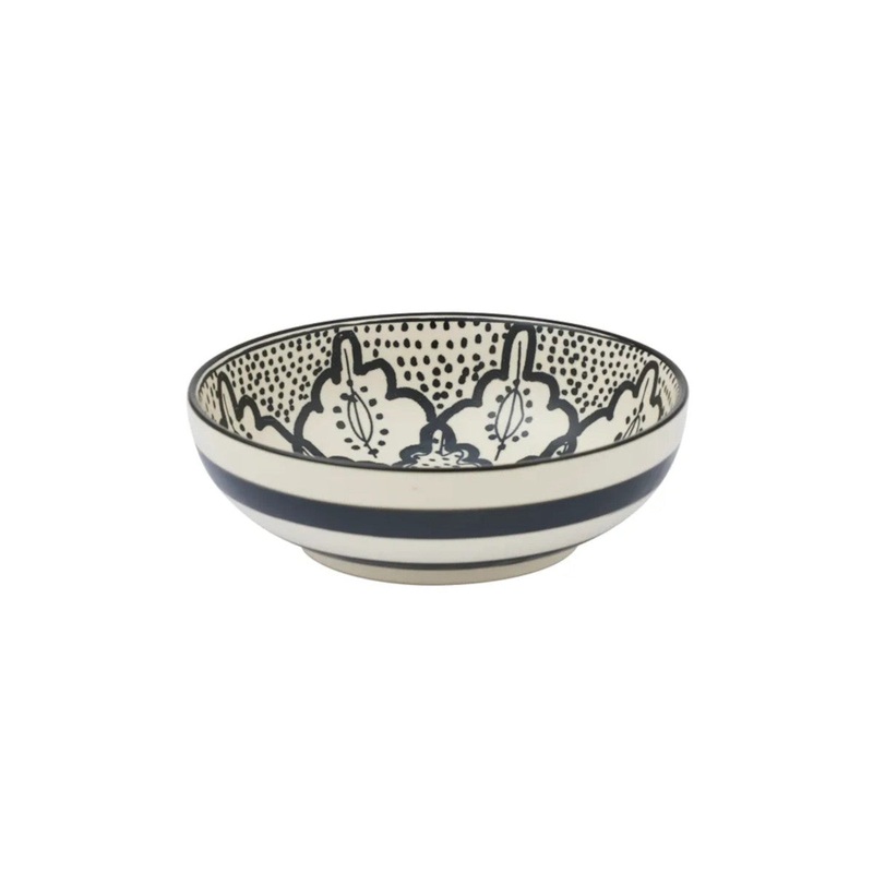Aleah Ceramic Bowl Black & White 14cm