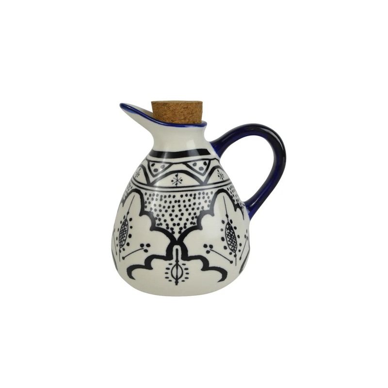 Aleah Ceramic Oil Bottle Black & White 1213.5cm