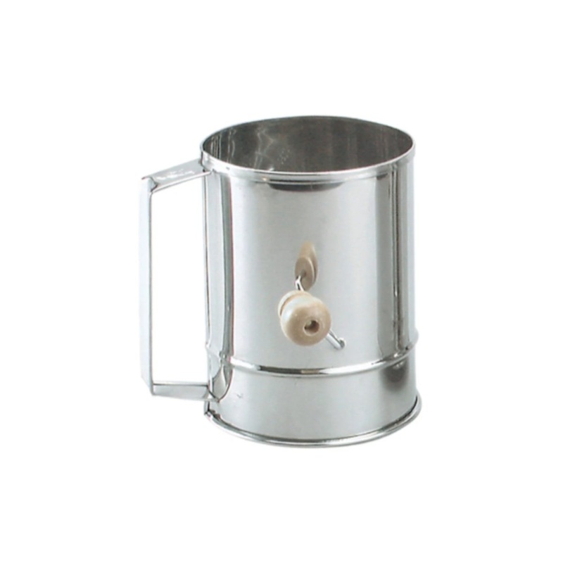 Chef Inox Crank Flour Sifter Stainless Steel 5 Cup