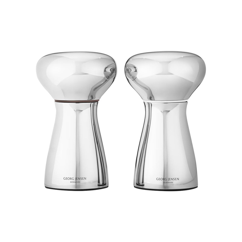 Georg Jensen Alfredo Stainless Steel Salt & Pepper Small