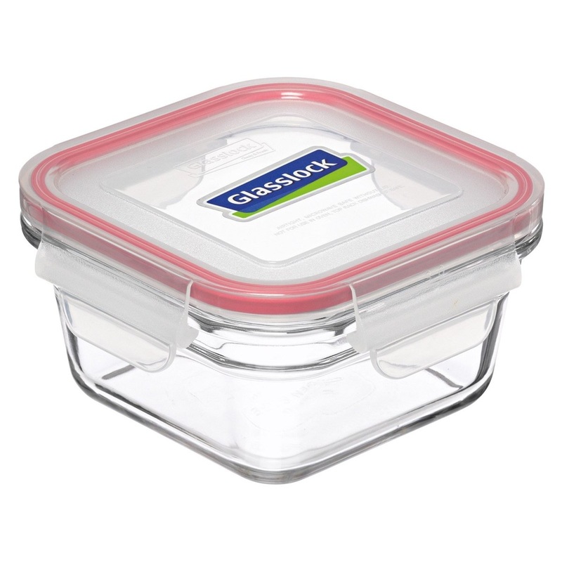 Glasslock Oven Safe Square Food Container 900ml (14.8cm)