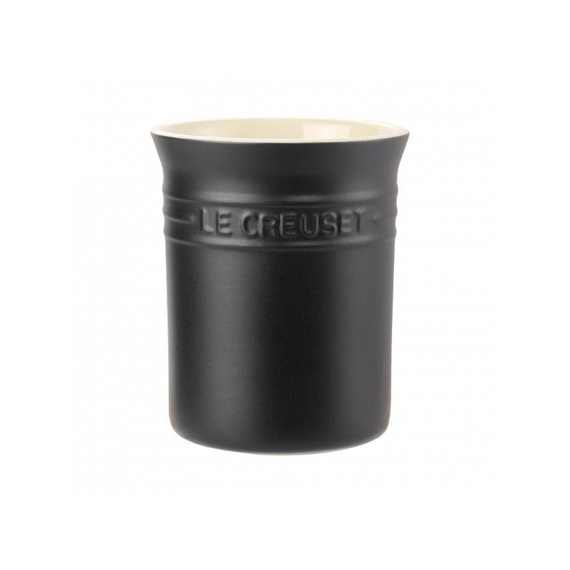 Le Creuset Stoneware Utensil Jar Black Small