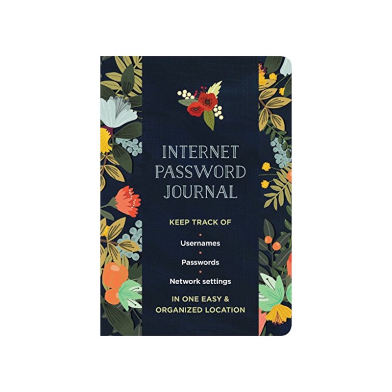 Mia Charro Internet Password Logbook Modern Floral