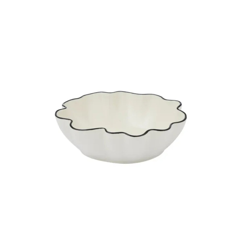 Winslow Ceramic Bowl Ivory & Black 165cm