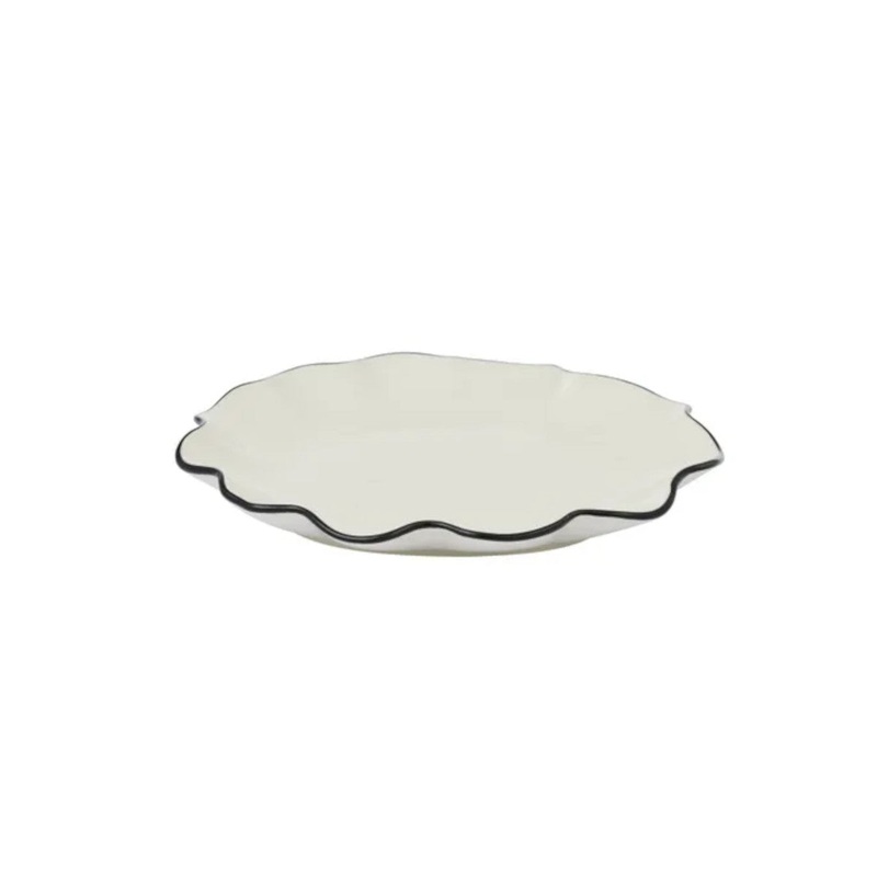 Winslow Ceramic Plate Ivory & Black 19 x 2cm