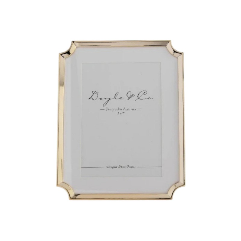 Hamptons Gold Clipped Corners Frame 1015cm