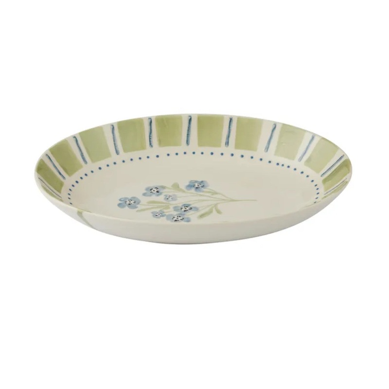 Olga Ceramic Bowl Blue/Olive 21.5 x 30 x 5cm