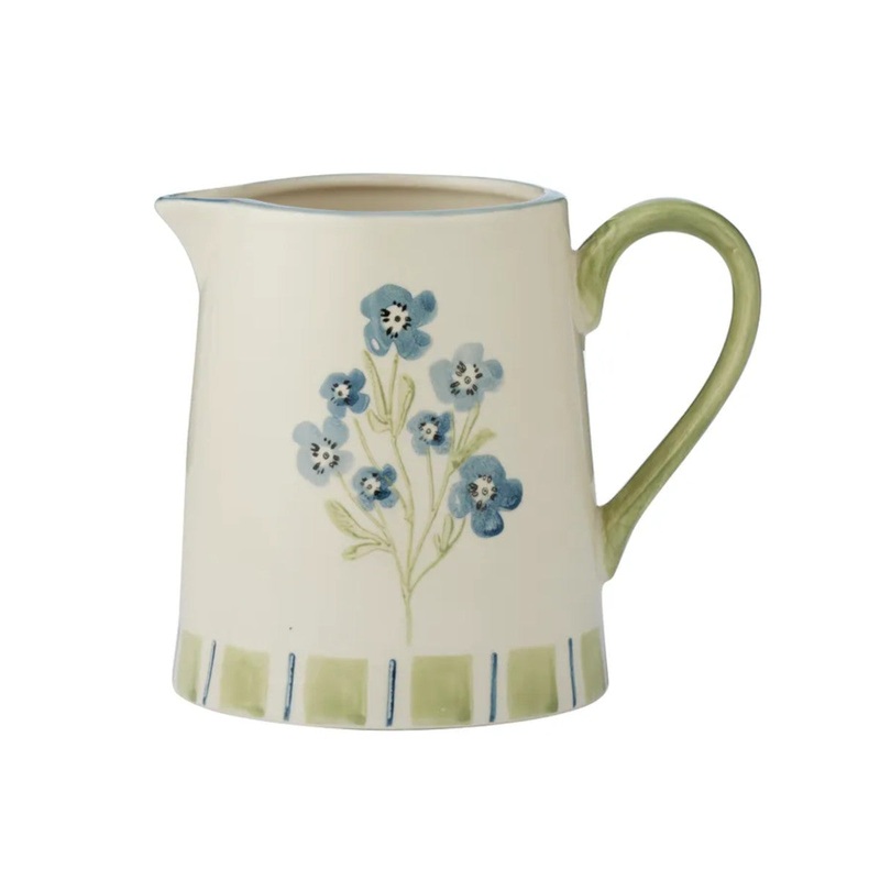 Olga Ceramic Jug Blue/Olive 18.5x15.5cm