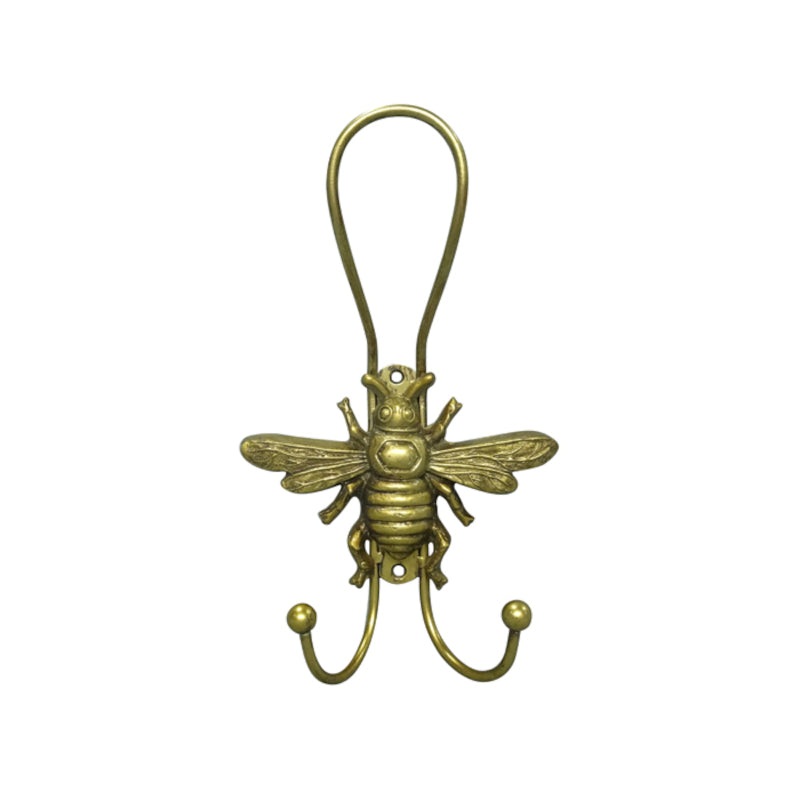 Pure Christmas Millie Bee Wall Hook Gold 17cm