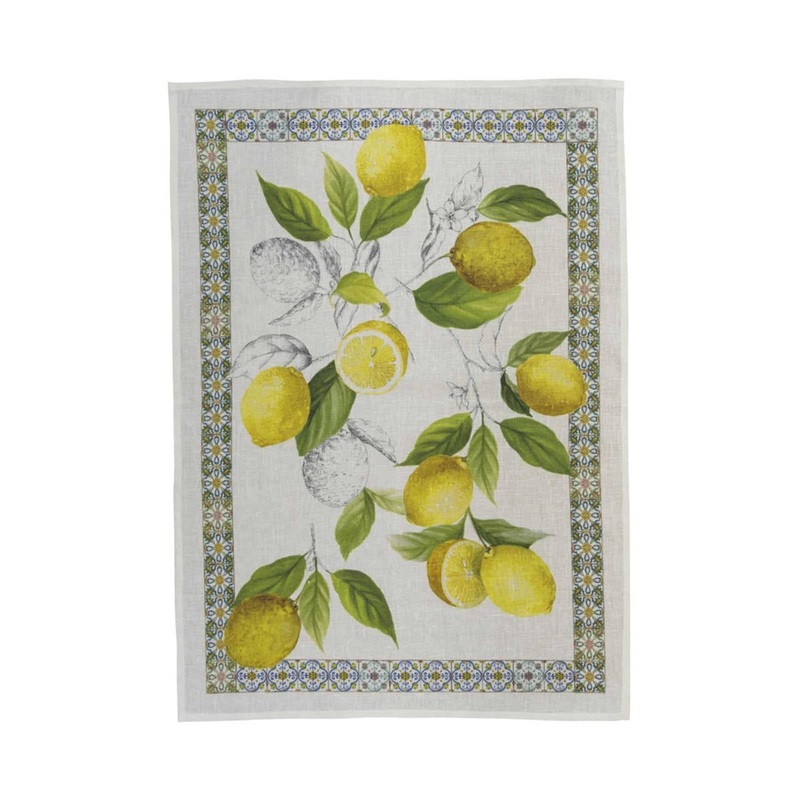 Tessitura Toscana Telerie Cetara Lemon Tea Towel 50cm x 70cm