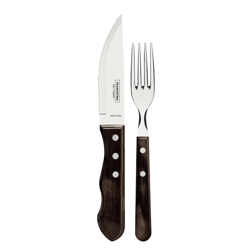 Tramontina Stainless Steel Jumbo Flatware Steak Set 12 Piece