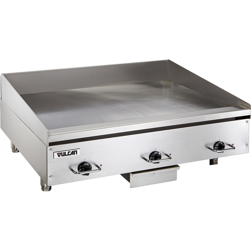 Vulcan HEG36E Countertop Heavy Duty Electric Griddle with Snap-Action Thermostatic Controls 36" - 208v/60/3