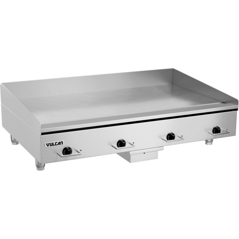 Vulcan HEG48E Countertop Heavy Duty Electric Griddle with Snap-Action Thermostatic Controls 48" - 208v/60/3